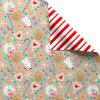 American Greetings Reversible Christmas Wrapping Paper Roll with Little Red Truck Hauling a Christmas Tree, Light Blue and White Holiday Gift Wrap (60 sq. ft., 1 Standard Roll Wrap-30 in. x 24 ft.)(SR30 60SQ PR FSC XM GNGERBREAD)