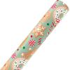 American Greetings Reversible Christmas Wrapping Paper Roll with Little Red Truck Hauling a Christmas Tree, Light Blue and White Holiday Gift Wrap (60 sq. ft., 1 Standard Roll Wrap-30 in. x 24 ft.)(SR30 60SQ PR FSC XM GNGERBREAD)