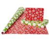 American Greetings Reversible Kids Christmas Wrapping Paper Rolls, Santa, Snowmen, Candy Canes, Red and Green Holiday Gift Wrap (120 sq. ft., 3 Wide Rolls-30 in. x 12 ft.) Stripes, Dots, Snowflakes(Santa  Snowmen and Candy Canes)