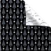American Greetings Reversible Modern Black Christmas Wrapping Paper Roll, White, Silver, and Black Holiday Gift Wrap (60 sq. ft., 1 Standard Roll Wrap-30 in. x 24 ft.) Fa La La and Trees(Modern Black and Silver)