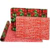 American Greetings Vintage Christmas Reversible Wrapping Paper Rolls, Traditional Holiday Gift Wrap (120 sq. ft., 3 Wide Rolls-40 in. x 12 ft.) Gingerbread Cookies, Glass Ornaments, Peppermints(Gingerbread  Ornaments and Peppermints)
