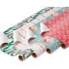 American Greetings Whimsical Christmas Wrapping Paper Set, Holiday Gift Wrap for Her (120 sq. ft., 4 rolls-30 in. x 12 ft., 7 Adhesive Bows, 30 Gift Tag Stickers) Kathy Davis Designs
