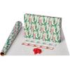 American Greetings Whimsical Christmas Wrapping Paper Set, Holiday Gift Wrap for Her (120 sq. ft., 4 rolls-30 in. x 12 ft., 7 Adhesive Bows, 30 Gift Tag Stickers) Kathy Davis Designs