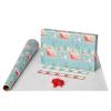 American Greetings Whimsical Christmas Wrapping Paper Set, Holiday Gift Wrap for Her (120 sq. ft., 4 rolls-30 in. x 12 ft., 7 Adhesive Bows, 30 Gift Tag Stickers) Kathy Davis Designs