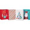 American Greetings 10″ Medium Christmas Gift Bags, Red, White, Green and Black Winter Designs (4 Bags)(MED XMAS BAG BUNDLE RED GRN 4CT)