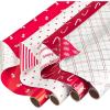 American Greetings Cute Reversible Christmas Wrapping Paper Rolls, White and Red Holiday Gift Wrap (120 sq. ft., 4 Rolls-30 in. x 12 ft.) Plaid, Candy Canes, Trees, Snowmen(Snowman  Tree  Candy Canes  Snowflakes)