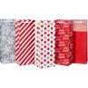 American Greetings Multi Design Wine Gift Bags, Red, White and Silver (5 Bags)(BEV XM BAG BUNDLE REDSILVR 5CT)