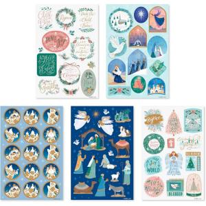 American Greetings 284-Count Religious Christmas Stickers, Angel(Bulk Stker Xm Religious Pk)