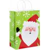 American Greetings 13” Large Christmas Gift Bags, Santa, Snowman, Snowflakes and Merry Christmas (12 Bags)(Santa  Snowman  Snowflakes and Merry Christmas)