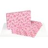 American Greetings Christmas Wrapping Paper Sheets, Elves, Stripes and Christmas Lettering (12 Sheets, 30 in. x 20 in.)(3FW 12SHT P XM FEM RED AND PINK)