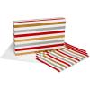 American Greetings Christmas Wrapping Paper Sheets, Elves, Stripes and Christmas Lettering (12 Sheets, 30 in. x 20 in.)(Red and White Patterns)