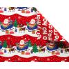 American Greetings Reversible Kids Christmas Wrapping Paper Rolls, Red, Blue, Green Holiday Gift Wrap (120 sq. ft., 3 Wide Rolls-40 in. x 12 ft.) Penguins, Snowmen, Merry Christmas, Ho Ho Ho(WM 4R30 160SQ PR XMAS JUVENILE)