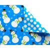 American Greetings Reversible Kids Christmas Wrapping Paper Rolls, Red, Blue, Green Holiday Gift Wrap (120 sq. ft., 3 Wide Rolls-40 in. x 12 ft.) Penguins, Snowmen, Merry Christmas, Ho Ho Ho(WM 4R30 160SQ PR XMAS JUVENILE)