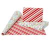 American Greetings Reversible Kids Christmas Wrapping Paper Rolls, Red, Blue, Green Holiday Gift Wrap (120 sq. ft., 3 Wide Rolls-40 in. x 12 ft.) Penguins, Snowmen, Merry Christmas, Ho Ho Ho(Santa  Snowflakes and Snowmen)