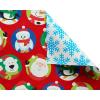 American Greetings Reversible Kids Christmas Wrapping Paper Rolls, Red, Blue, Green Holiday Gift Wrap (120 sq. ft., 3 Wide Rolls-40 in. x 12 ft.) Penguins, Snowmen, Merry Christmas, Ho Ho Ho(WM 4R30 160SQ PR XMAS JUVENILE)