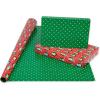 American Greetings Reversible Kids Christmas Wrapping Paper Rolls, Red, Blue, Green Holiday Gift Wrap (120 sq. ft., 3 Wide Rolls-40 in. x 12 ft.) Penguins, Snowmen, Merry Christmas, Ho Ho Ho(Blue Snowmen and Red Penguins)