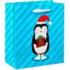 American Greetings Small Christmas Gift Bags for Kids, Animals and Santa (5 Bags)(SM XMAS BAG BUNDLE JUV BLU 5CT)