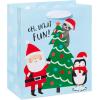 American Greetings Small Christmas Gift Bags for Kids, Animals and Santa (5 Bags)(SM XMAS BAG BUNDLE JUV BLU 5CT)