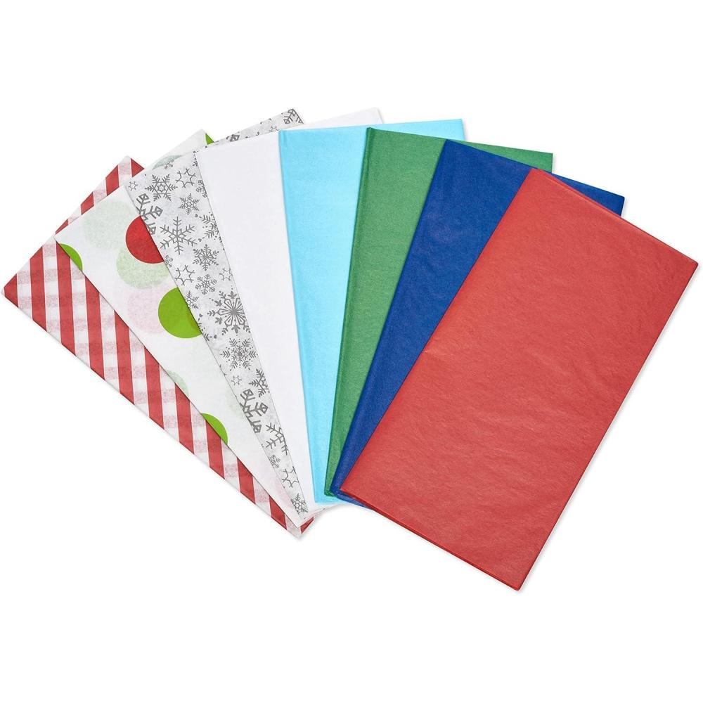 imageAmerican Greetings Bulk Christmas Tissue Paper 200 Sheets Candy Cane Stripes Polka Dots Holiday Colors 20quot x 20quot for All Occasions Hanukkah Gift Bags Crafts Paper Flowers Pom Poms and More
