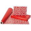 American Greetings Jumbo Kids Christmas Reversible Wrapping Paper Roll, Red and Blue Holiday Gift Wrap (175 sq. ft., 1 Extra Large Roll-30 in. x 70 ft.) Penguins, Polar Bears, Santa, Snowflakes(Solid Red and White Polka Dots)