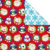 American Greetings Jumbo Kids Christmas Reversible Wrapping Paper Roll, Red and Blue Holiday Gift Wrap (175 sq. ft., 1 Extra Large Roll-30 in. x 70 ft.) Penguins, Polar Bears, Santa, Snowflakes(Santa and Snowflakes)