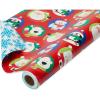 American Greetings Jumbo Kids Christmas Reversible Wrapping Paper Roll, Red and Blue Holiday Gift Wrap (175 sq. ft., 1 Extra Large Roll-30 in. x 70 ft.) Penguins, Polar Bears, Santa, Snowflakes(Santa and Snowflakes)
