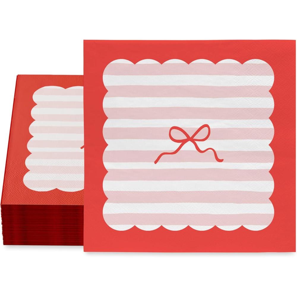 image:imageAmerican Greetings Pink Galentines or Valentines Day Disposable Cocktail Napkins 50Count Fancy Cocktail GlassGALENTINES Trendy Bows
