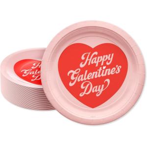 American Greetings Pink Galentines or Valentines Day Disposable Cocktail Napkins (50-Count), Fancy Cocktail Glass(GALENTINES 7R PLT 36CT HC)