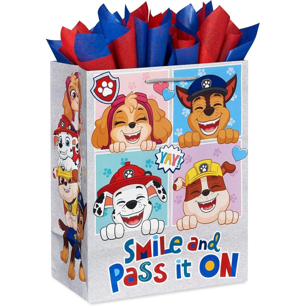 image:imageAmerican Greetings 13 Large Paw Patrol Gift Bag with Tissue Paper 1 Bag 8Sheets
