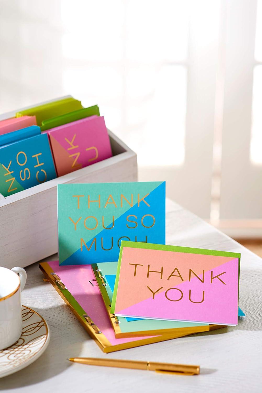 image:imageAmerican Greetings Thank You Cards with Envelopes Color Block 50Count