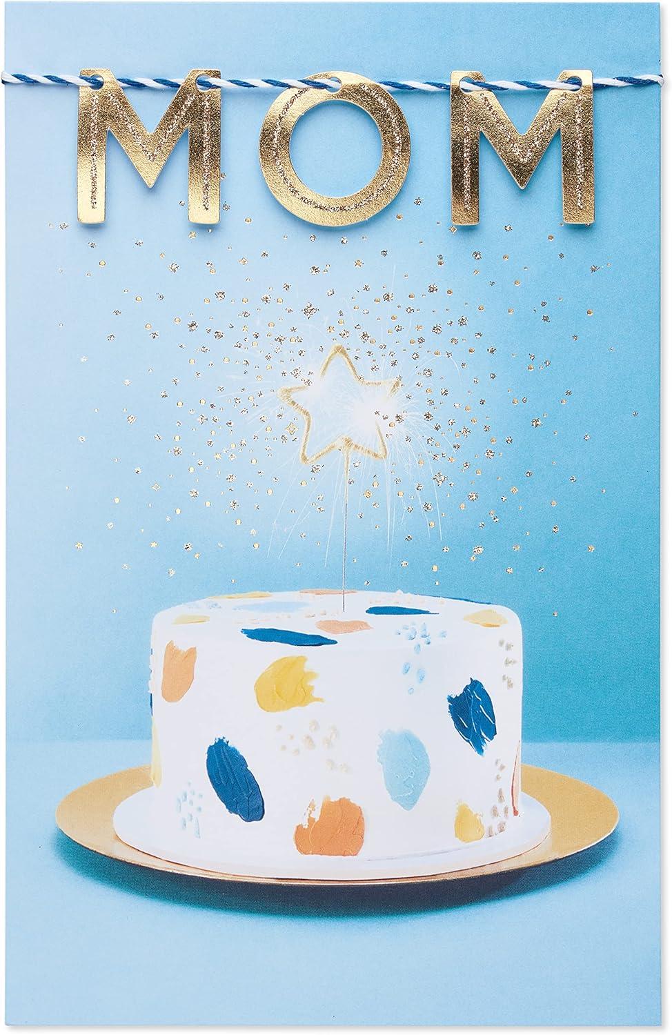 image:imageAmerican Greetings Birthday Card for Mom Celebrating YouCake w Star Sparkler Photo