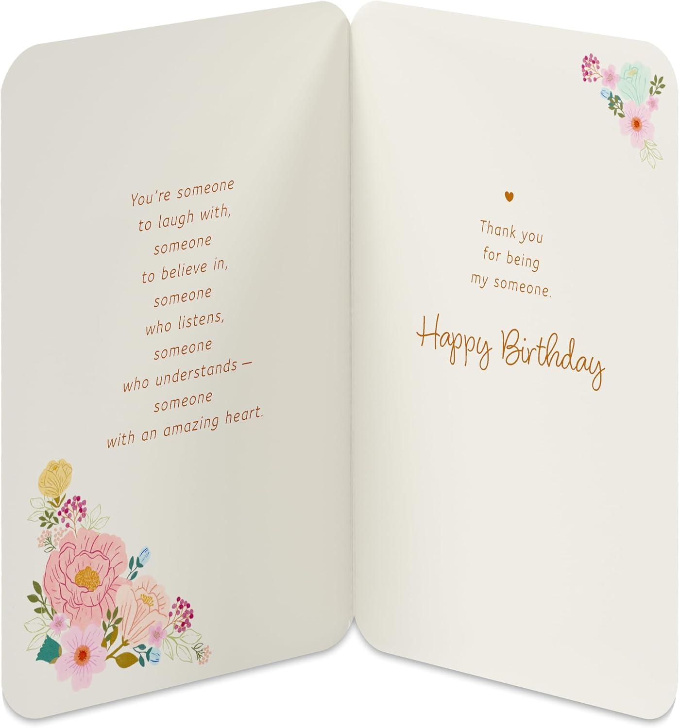 image:imageAmerican Greetings Romantic Birthday Card Right Place Right TimeFloral White Cake Mint Stand