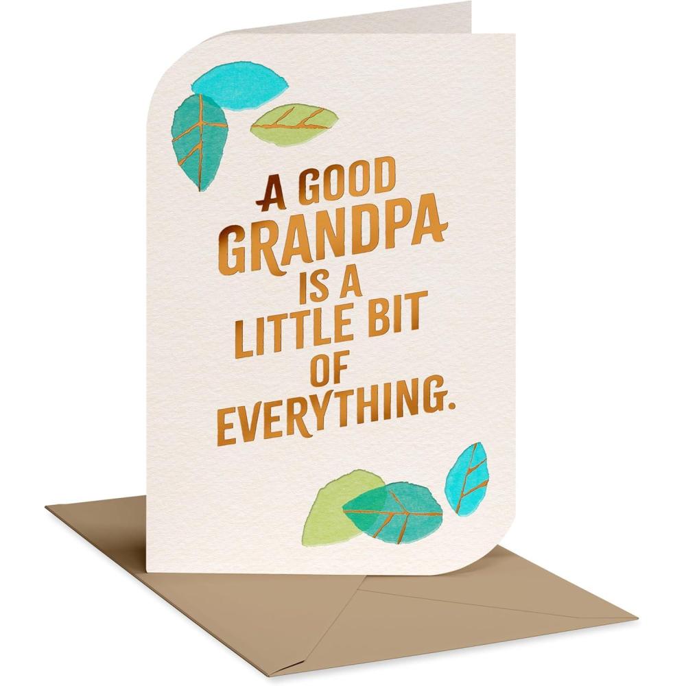 image:imageAmerican Greetings Birthday Card for Grandpa Cheering Me OnLeaves and Lettering