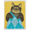 American Greetings Funny Birthday Card (Cat Wearing Argyle Sweater)(Cat Wearing Argyle Sweater)