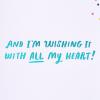American Greetings Half-Birthday Card (All My Heart)(Lettering with Sprinkles)