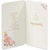 American Greetings Romantic Birthday Card (Right Place, Right Time)(Floral White Cake Mint Stand)