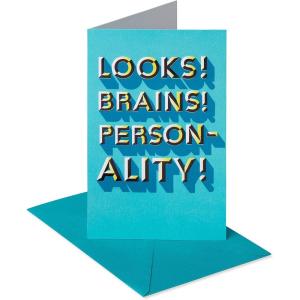 American Greetings Birthday Card for Him (Amazing Guy)(Looks! Brains! Personality!)