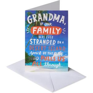 American Greetings Funny Birthday Card for Grandma (Desert Island)(Desert Island)