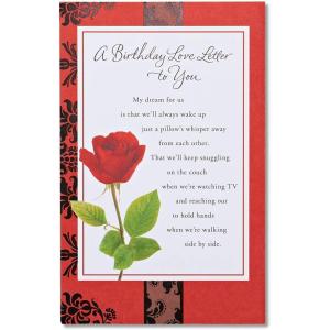 American Greetings Romantic Birthday Card (Rose)(Rose)