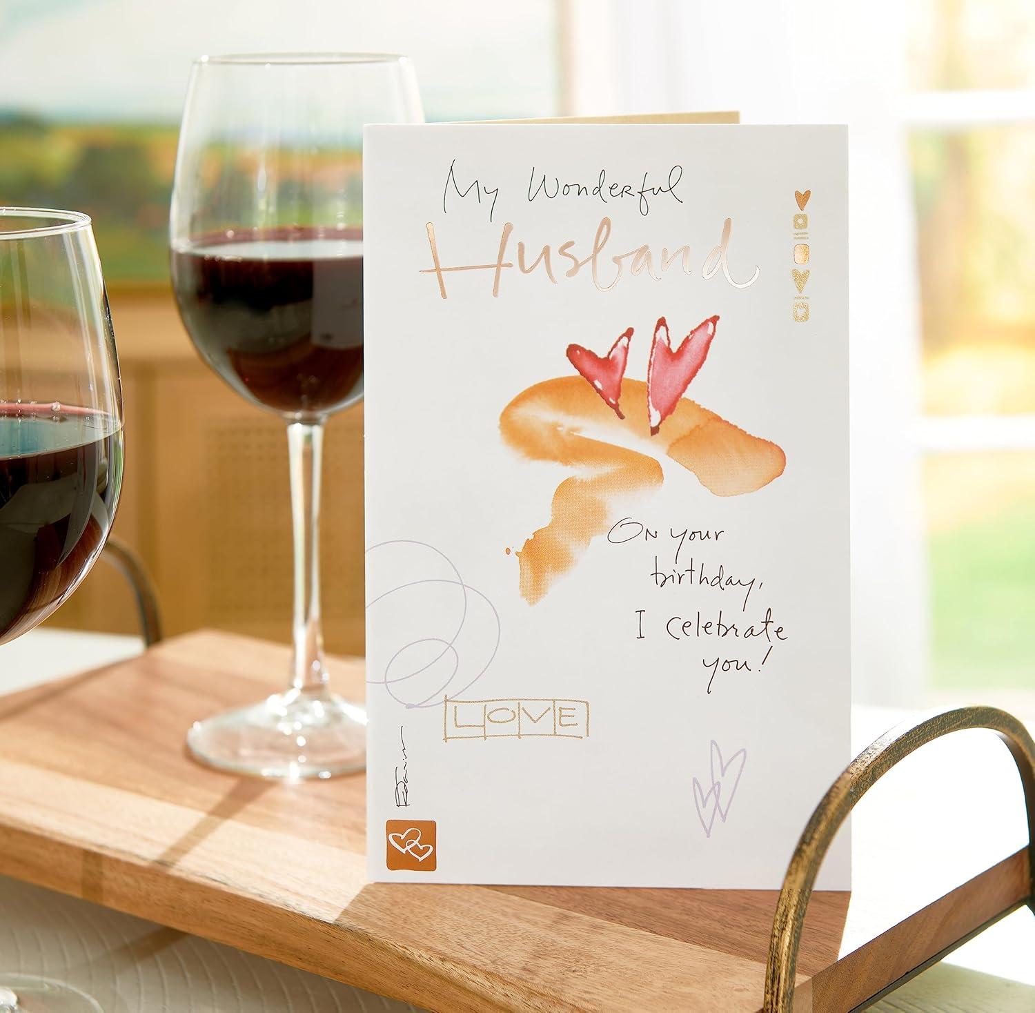image:imageAmerican Greetings Birthday Card for Husband Early DaysHearts and Brush Strokes