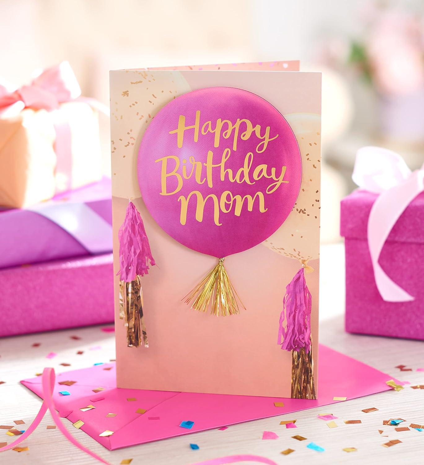 image:imageAmerican Greetings Birthday Card for Mom Celebrating You TodayBalloon Photo w Tassel