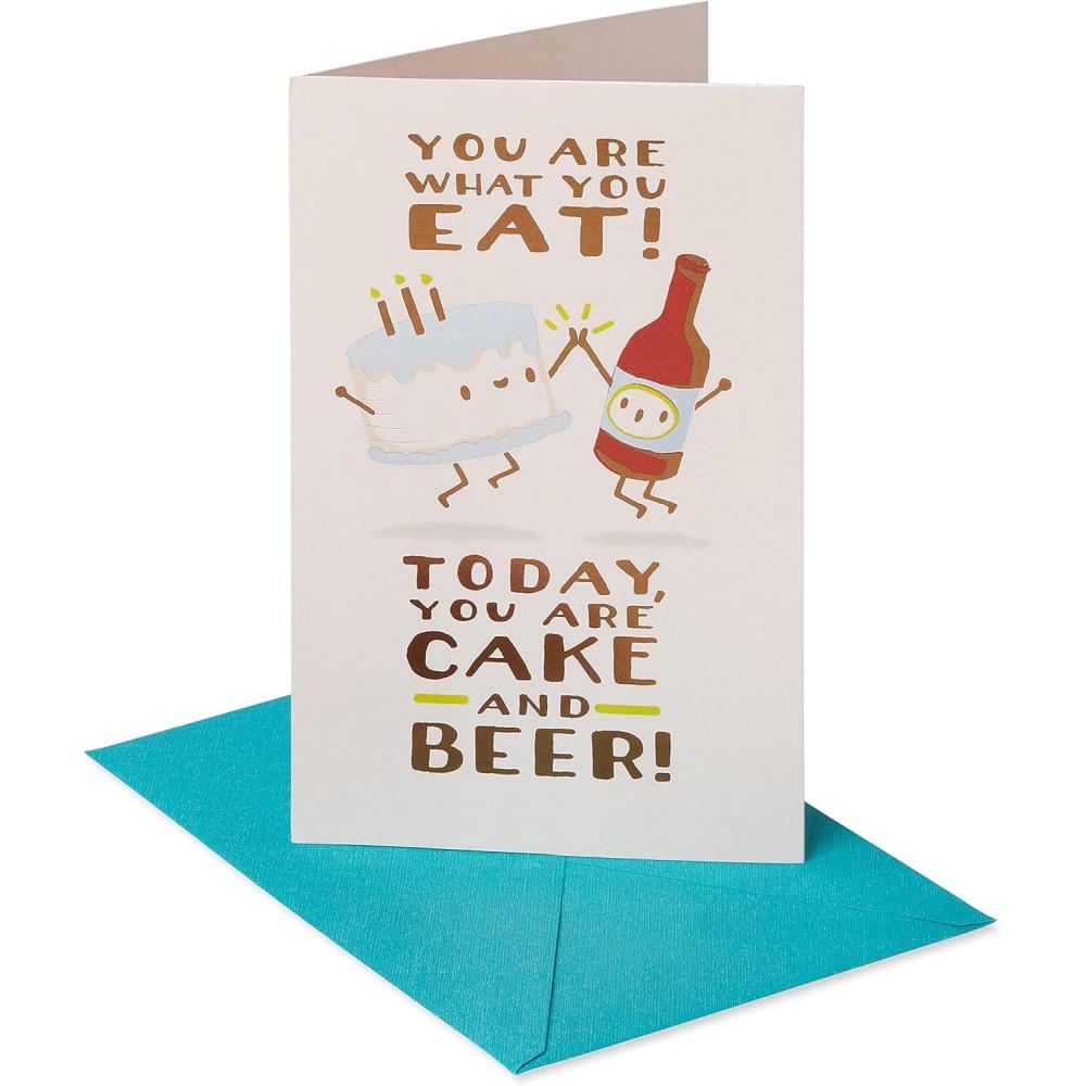 image:imageAmerican Greetings Birthday Card for Friend Cake and BeerCake and Beer