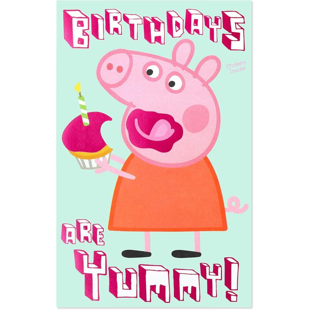 image:imageAmerican Greetings Birthday Card for Kids Frozen Queen ElsaPeppa Pig