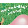 American Greetings Funny Birthday Card (Dog with Bubble Gum)(Dog with Bubble Gum)