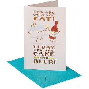 American Greetings Birthday Card for Friend (Cake and Beer)(Cake and Beer)