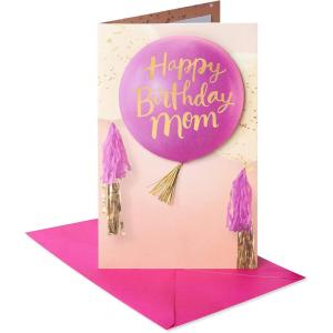 American Greetings Birthday Card for Mom (Celebrating You Today)(Balloon Photo w Tassel)