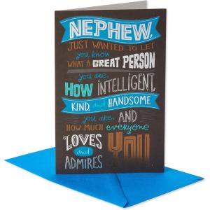 American Greetings Birthday Card for Nephew (Super Terrific)(Tough Guy)