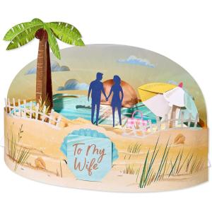 American Greetings Mother’s Day Pop-Up Card for Wife (Beach)(Beach)