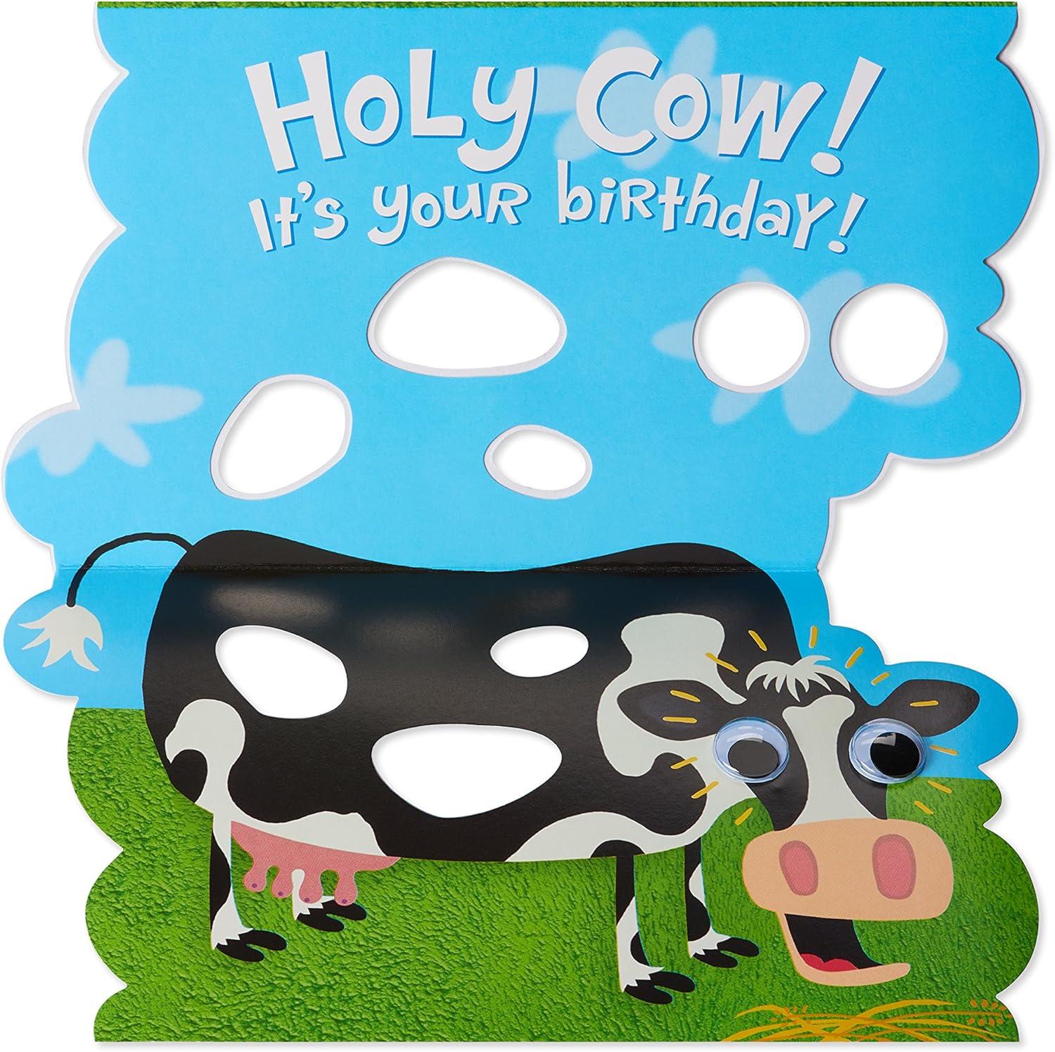 image:imageAmerican Greetings Funny Cow Birthday Greeting Card with Googly Eyes