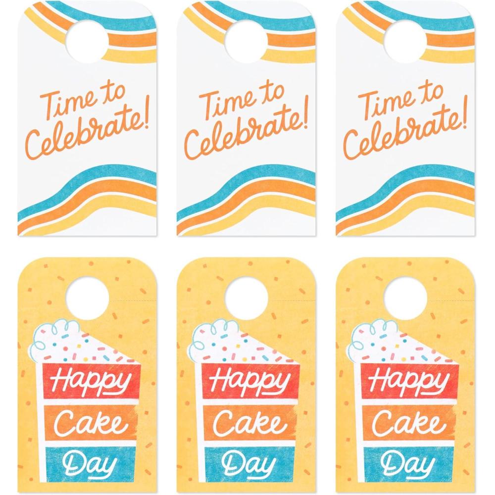 image:imageAmerican Greetings Birthday Door Hanger Heres To You BirthYAY 6CountCake and Stripes DoorHngrs